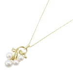 White Metal Mikimoto Necklace