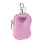 Pink Fabric Prada Key Chain