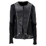 Black Leather Balmain Jacket
