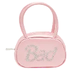 Pink Satin Amina Muaddi Handbag