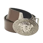 Brown Leather Versace Belt