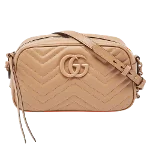 Beige Leather Gucci Marmont