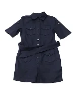 Navy Cotton Equipment Dress