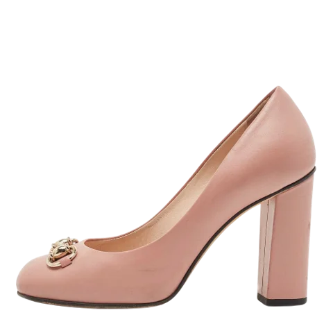 Pink Leather Gucci Heels