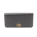 Black Leather Balenciaga Wallet