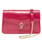 Pink Leather Bvlgari Crossbody Bag