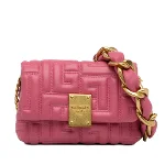 Pink Leather Balmain Crossbody Bag