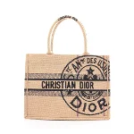 Beige Canvas Dior Book Tote