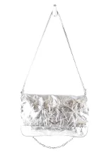 Silver Leather Zadig & Voltaire Clutch