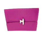 Purple Leather Hermès Pouch