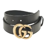 Black Leather Gucci Belt