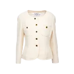 White Wool Chanel Jacket