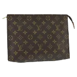 Brown Canvas Louis Vuitton Poche Toilette