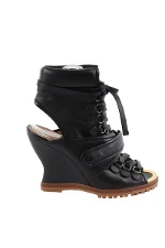 Black Leather Chloé Heels