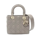 Grey Leather Dior Lady Dior