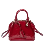 Red Leather Louis Vuitton Alma