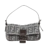 Grey Canvas Fendi Baguette