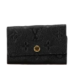 Black Leather Louis Vuitton Key Holder