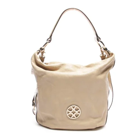 Beige Leather Coccinelle Shoulder Bag