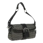 Black Canvas Coach Shoulder Bag