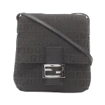 Black Canvas Fendi Crossbody Bag