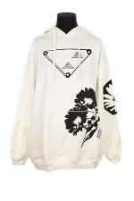 White Cotton Prada Sweatshirt