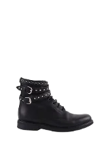 Black Leather Maje Boots