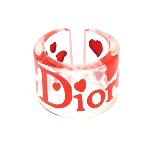 Red Plastic Dior Ring