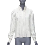 White Silk Celine Shirt