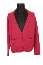 Red Cotton Sandro Cardigan