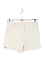 White Viscose Lacoste Shorts