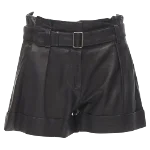 Black Leather Theory Shorts