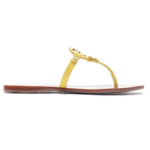 Yellow Leather Tory Burch Sandals