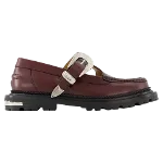 Burgundy Leather Toga Pulla Flats