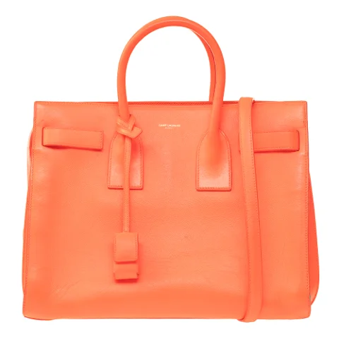 Orange Leather Saint Laurent Handbag