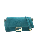 Green Suede Fendi Mamma Bag