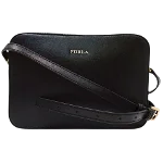 Black Leather Furla Crossbody Bag