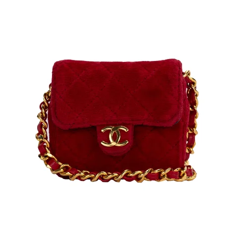 Red Canvas Chanel Flap Bag