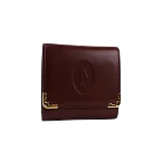 Burgundy Leather Cartier Wallet