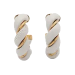 White Leather Bottega Veneta Earrings