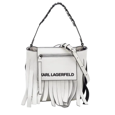 White Leather Karl Lagerfeld Handbag