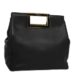 Black Leather Salvatore Ferragamo Handbag