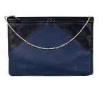Black Leather Chanel Pouch