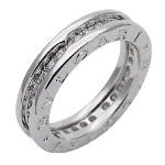 Grey White Gold Bvlgari Ring