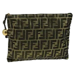 Gold Canvas Fendi Pouch