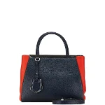 Navy Leather Fendi Handbag