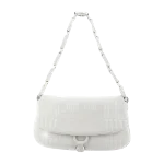 White Leather Bally Shoulder Bag