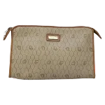 Beige Canvas Dior Clutch