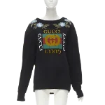 Black Cotton Gucci Sweatshirt