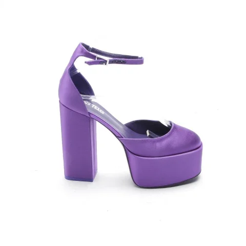 Purple Fabric Paris Texas Heels